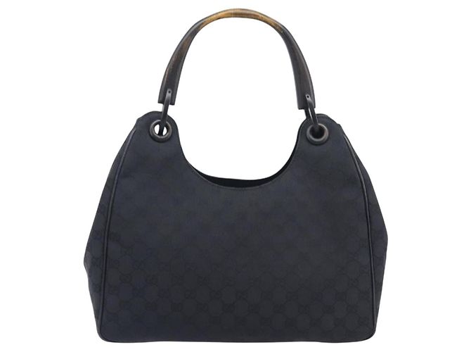 GUCCI GG Canvas Hand Bag Black 106494 - vista 3