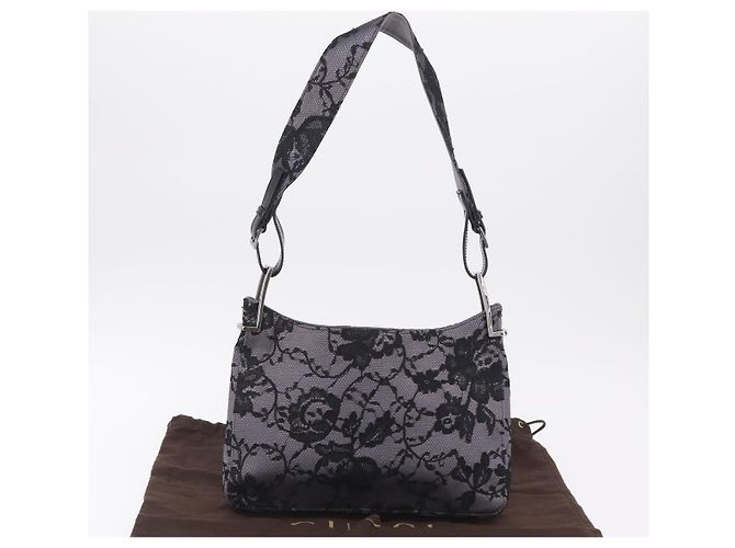 GUCCI Schultertasche Satin Lila Silber - Ansicht 22