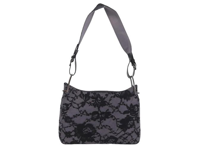 GUCCI Schultertasche Satin Lila Silber - Ansicht 3