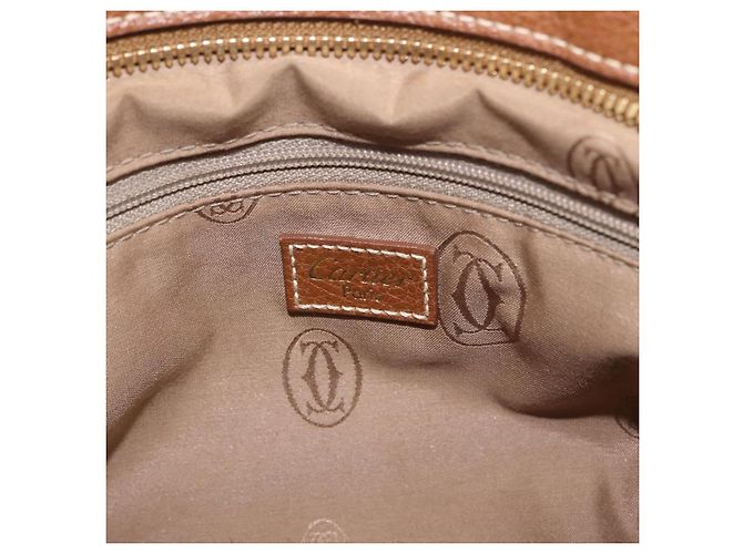 Cartier Hand Bag Leather Brown Gold - vista 18