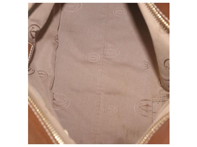 Cartier Hand Bag Leather Brown Gold - vista 19