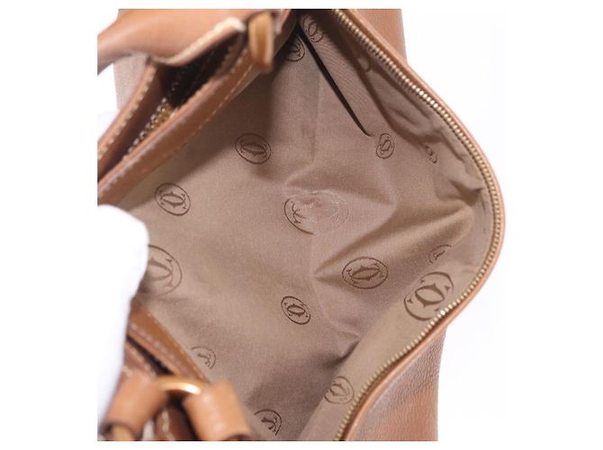Cartier Hand Bag Leather Brown Gold - vista 25