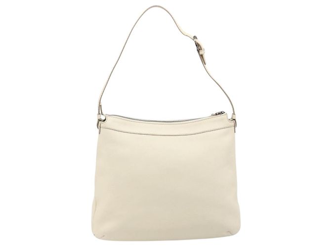 Salvatore Ferragamo Gancini Shoulder Bag Leather Ivory Silver - vista 3