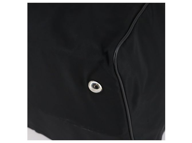 PRADA Bolsa Boston Nylon 2way Preta Prata - vista 16