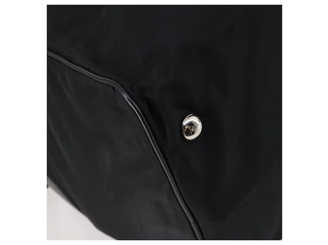 PRADA Bolsa Boston Nylon 2way Preta Prata - vista 17