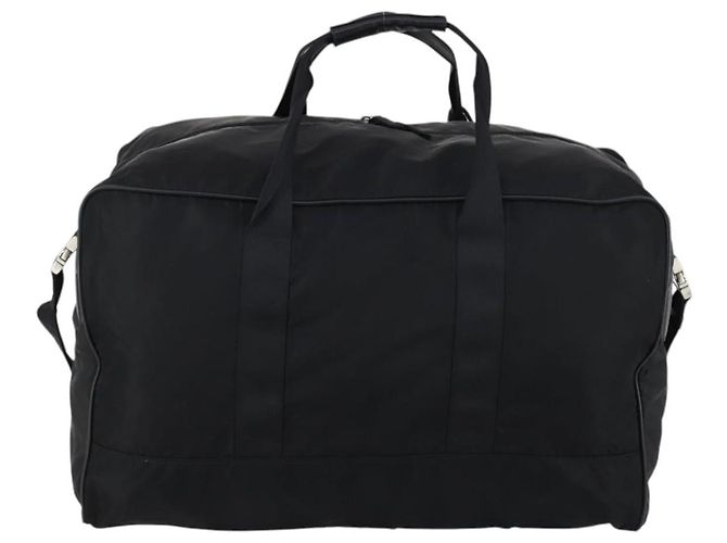 PRADA Bolsa Boston Nylon 2way Preta Prata - vista 2