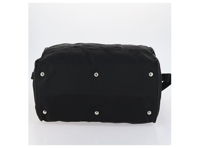 PRADA Bolsa Boston Nylon 2way Preta Prata - vista 6