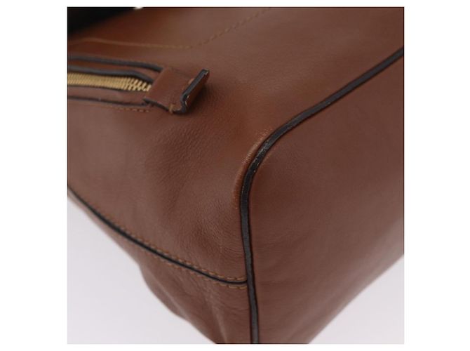 Chloé Chloe Faye Mini Backpack Leather Brown Gold - view 12