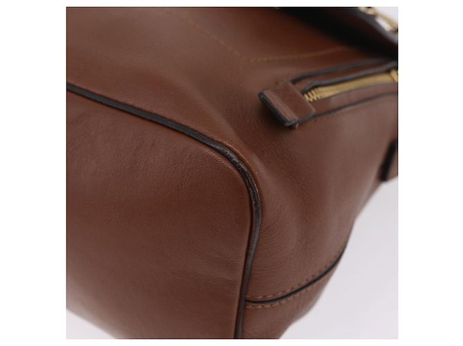 Chloé Chloe Faye Mini Backpack Leather Brown Gold - view 13