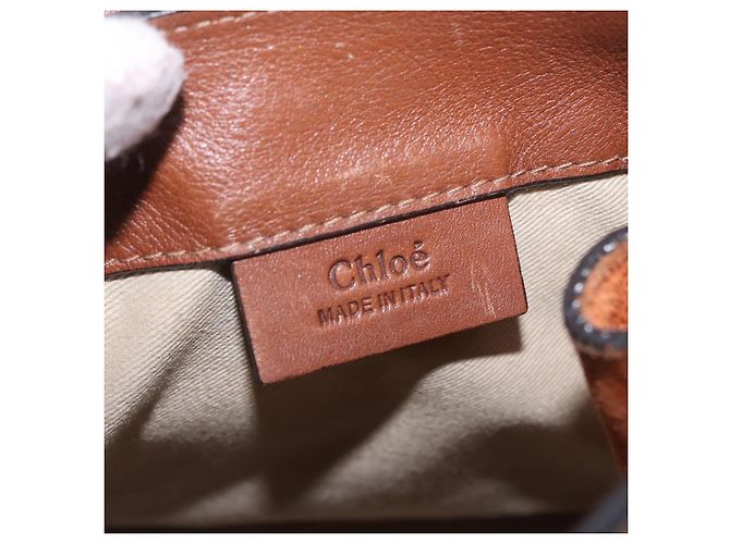 Chloé Chloe Faye Mini Backpack Leather Brown Gold - view 19