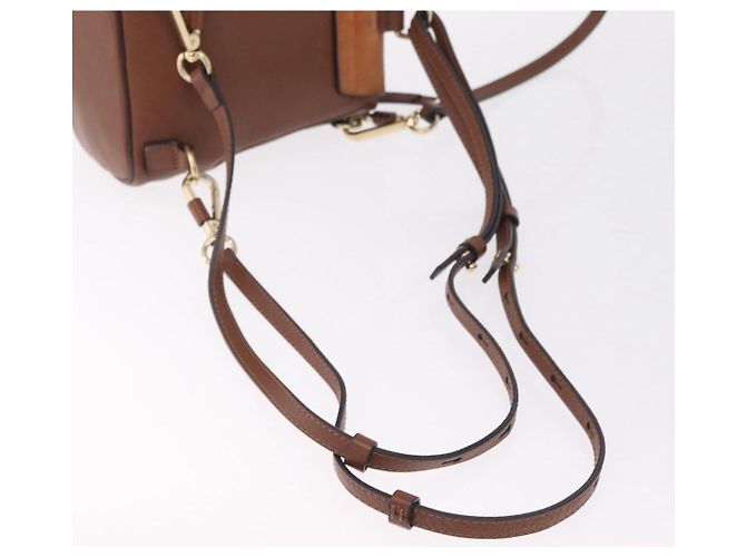 Chloé Chloe Faye Mini Backpack Leather Brown Gold - view 9