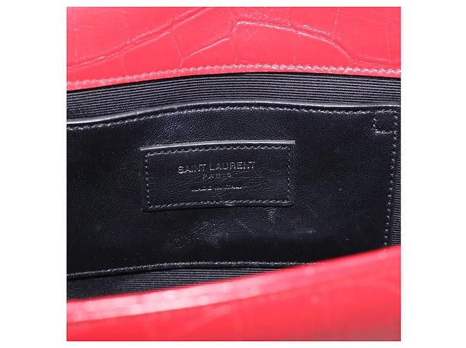 Autre Marque Saint Laurent Kate Chain Shoulder Bag Leather Red Silver - vista 19