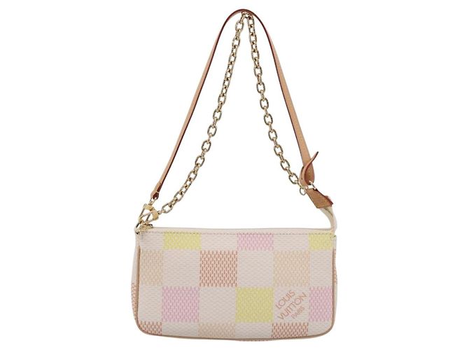 LOUIS VUITTON Damier Licious Pochette Pouch Peach N40642 LV - vista 2