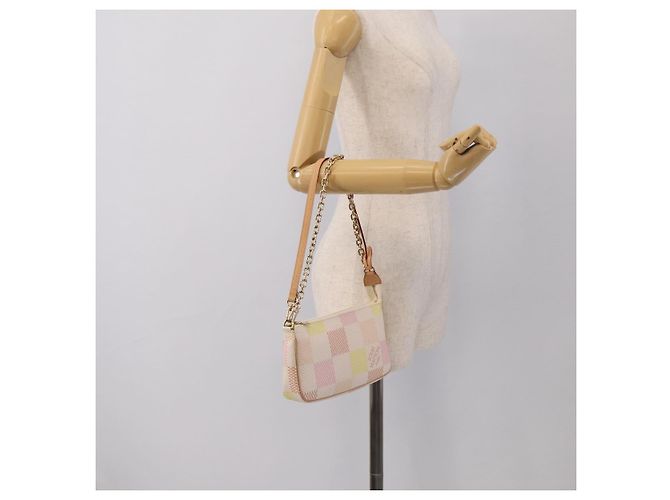 LOUIS VUITTON Damier Licious Pochette Pouch Peach N40642 LV - vista 29