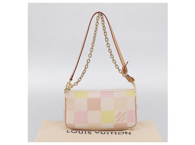 LOUIS VUITTON Damier Licious Pochette Pouch Peach N40642 LV - vista 30
