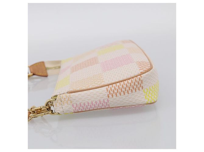 LOUIS VUITTON Damier Licious Pochette Pouch Peach N40642 LV - vista 4