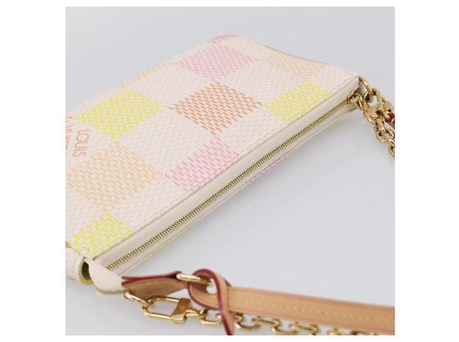 LOUIS VUITTON Damier Licious Pochette Pouch Peach N40642 LV - vista 6