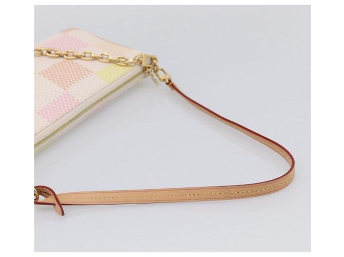 LOUIS VUITTON Damier Licious Pochette Pouch Peach N40642 LV - vista 7