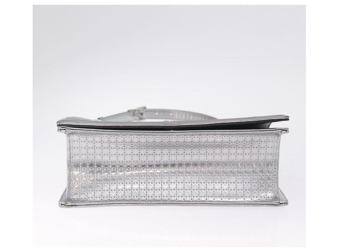 Christian Dior Diorama Schultertasche mit Kette Lackleder Silber - Ansicht 12