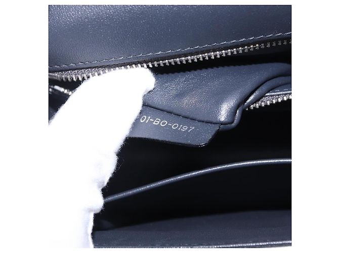 Christian Dior Diorama Schultertasche mit Kette Lackleder Silber - Ansicht 27