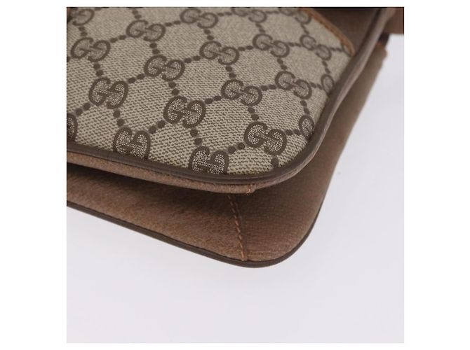 GUCCI GG Supreme Shoulder Bag PVC Beige Gold - vista 11