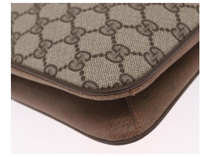 GUCCI GG Supreme Shoulder Bag PVC Beige Gold - vista 12