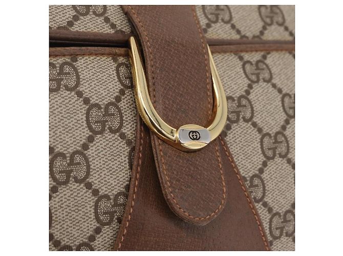 GUCCI GG Supreme Shoulder Bag PVC Beige Gold - vista 14