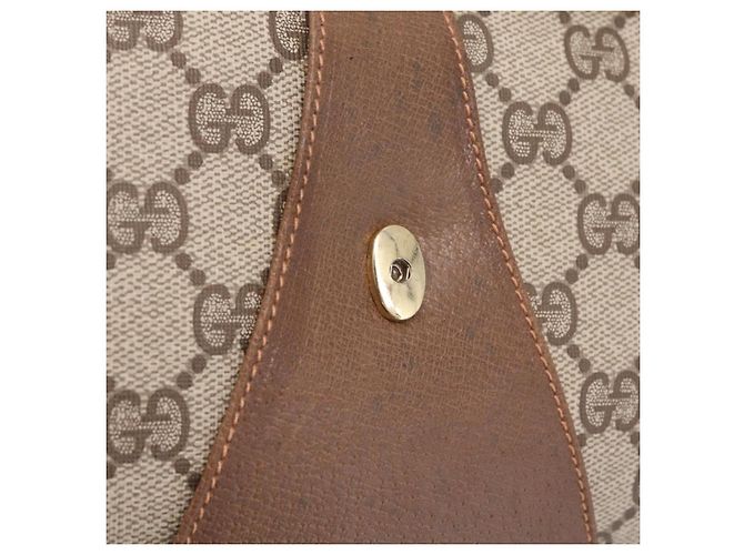 GUCCI GG Supreme Shoulder Bag PVC Beige Gold - vista 17