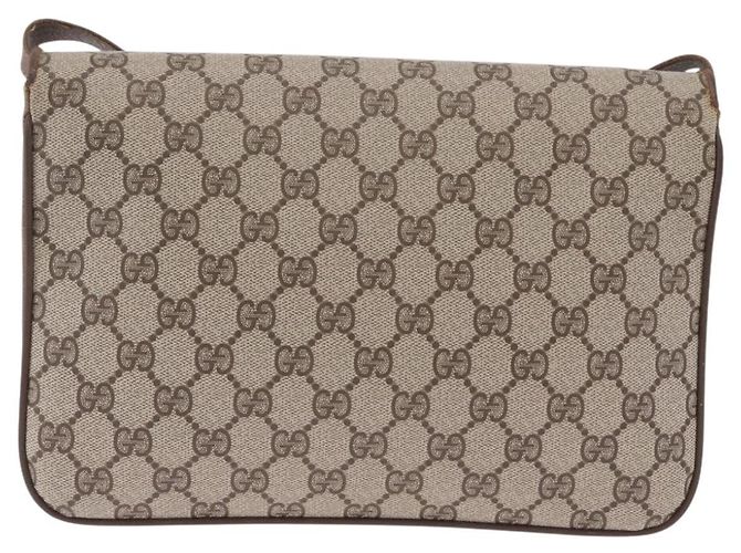 GUCCI GG Supreme Shoulder Bag PVC Beige Gold - vista 3