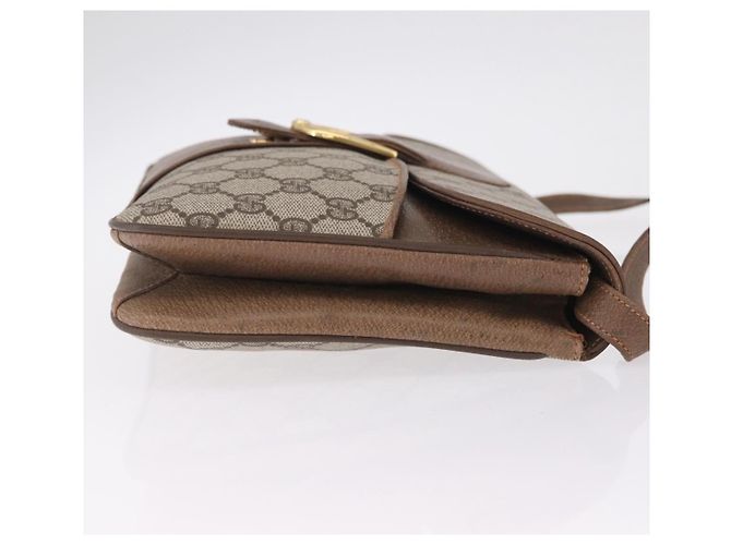 GUCCI GG Supreme Shoulder Bag PVC Beige Gold - vista 4