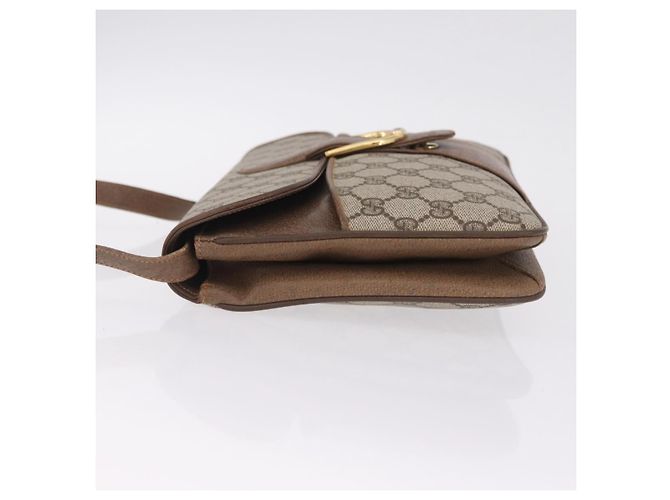 GUCCI GG Supreme Shoulder Bag PVC Beige Gold - vista 5