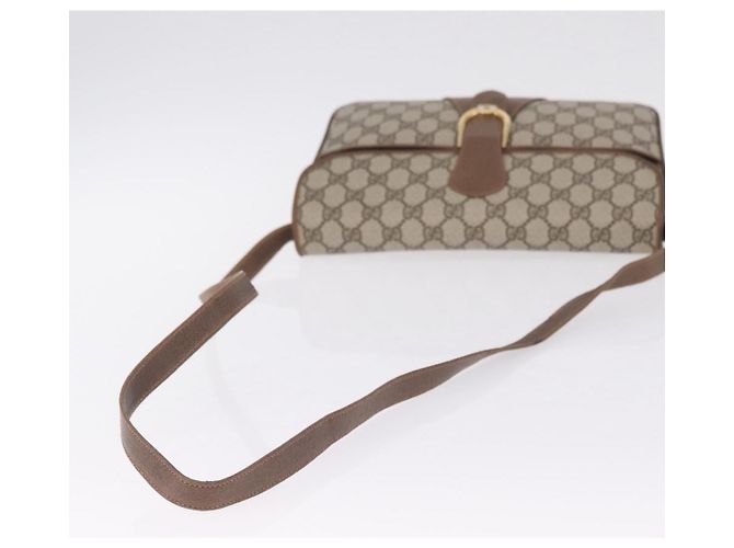 GUCCI GG Supreme Shoulder Bag PVC Beige Gold - vista 7
