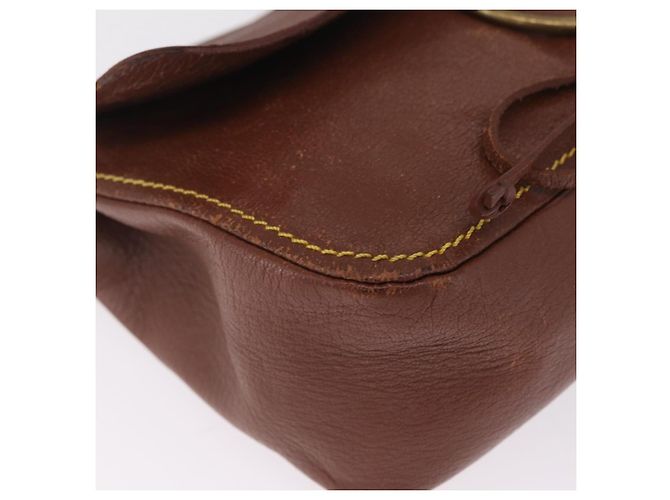 Miu Miu Shoulder Bag Leather Brown Gold - view 10