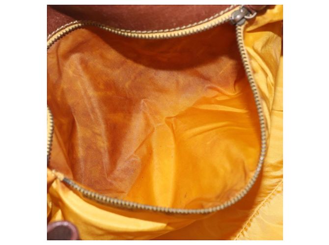 Miu Miu Shoulder Bag Leather Brown Gold - view 22