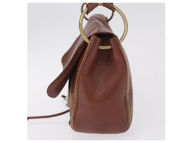 Miu Miu Shoulder Bag Leather Brown Gold - view 4