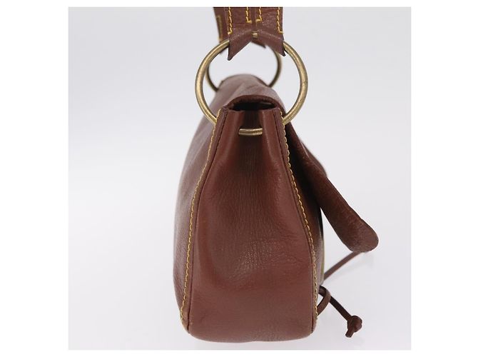 Miu Miu Shoulder Bag Leather Brown Gold - view 5