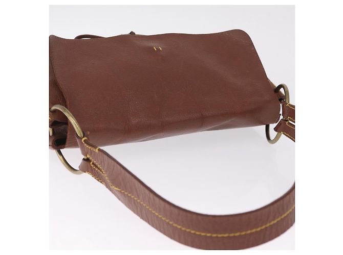 Miu Miu Shoulder Bag Leather Brown Gold - view 6