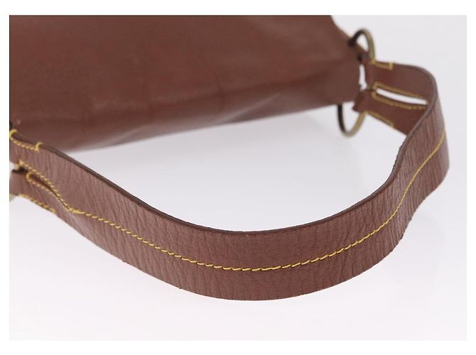 Miu Miu Shoulder Bag Leather Brown Gold - view 7