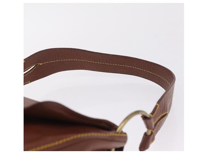 Miu Miu Shoulder Bag Leather Brown Gold - view 8