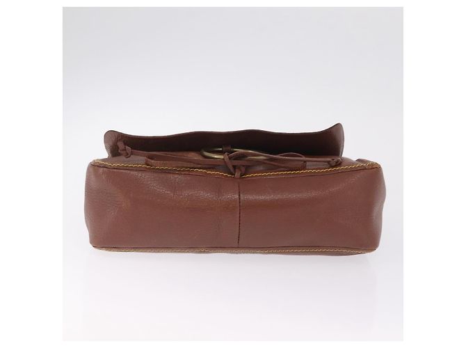 Miu Miu Shoulder Bag Leather Brown Gold - view 9
