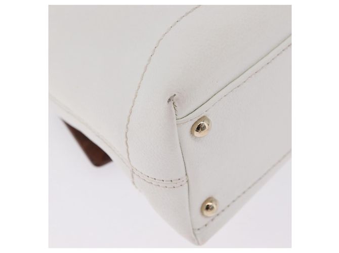 CHANEL COCO Mark Shoulder Bag Caviar Skin White Gold CC - vista 15