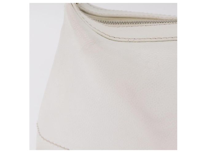 CHANEL COCO Mark Shoulder Bag Caviar Skin White Gold CC - vista 3