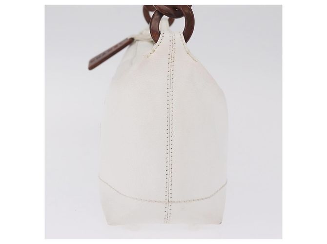 CHANEL COCO Mark Shoulder Bag Caviar Skin White Gold CC - vista 4