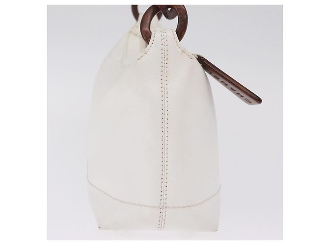 CHANEL COCO Mark Shoulder Bag Caviar Skin White Gold CC - vista 5