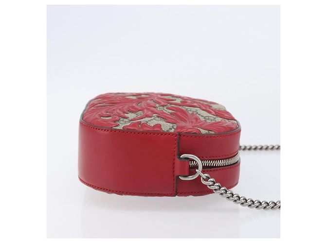 GUCCI GG Supreme Chain Shoulder Bag PVC Beige Silver 409535 - vista 3