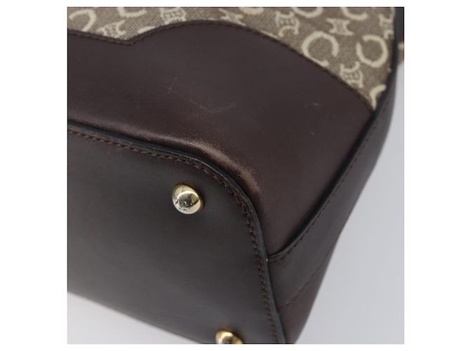 Céline CELINE C Macadam Canvas Shoulder Bag Beige Gold - vista 10