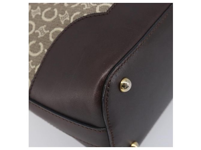 Céline CELINE C Macadam Canvas Shoulder Bag Beige Gold - vista 11