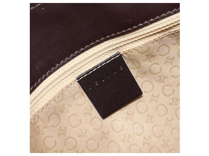 Céline CELINE C Macadam Canvas Shoulder Bag Beige Gold - vista 17