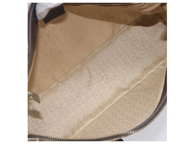 Céline CELINE C Macadam Canvas Shoulder Bag Beige Gold - vista 18