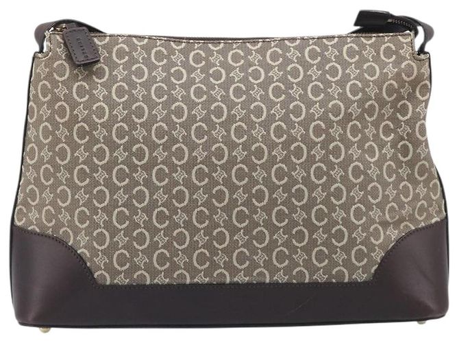 Céline CELINE C Macadam Canvas Shoulder Bag Beige Gold - vista 2